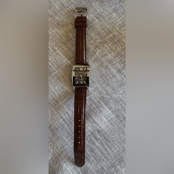 Epoch Ladies Watch with Brown Leather Croc Band - Picture 3 of 6